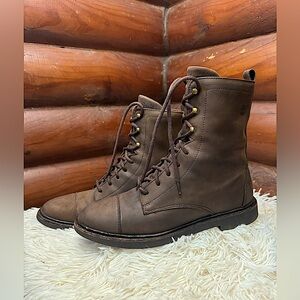 Timberland Vintage Boot Waterproof Nubuck Ankle Lace Up Brown Womens US 8.5